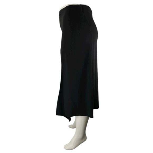 Zara Womens Black High Waisted Pull On Career Straight Pencil Midi Skirt Size XL - Picture 2 of 5